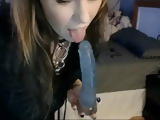 Emo Girl Puts Dildo In Her Mouth