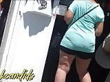 Candid Mature in shorts Thick Thighs & Cellulite