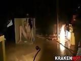 Krakenhot - public nudity and submission with big tits girl