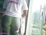brunette in glued pants big ass+pussy E 124