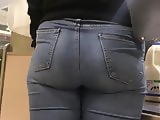  Round juicy british ass teen eatin up jeans 